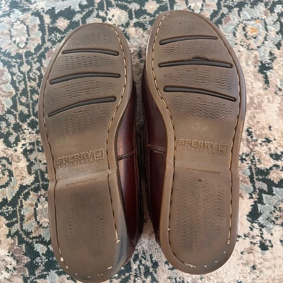 Sperry Men's Dark Brown Leather Boat Shoes - Picture 4 of 5